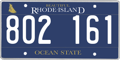 RI license plate 802161