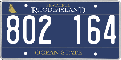RI license plate 802164