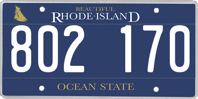 RI license plate 802170