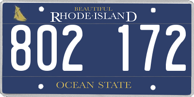 RI license plate 802172