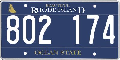 RI license plate 802174