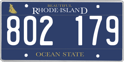 RI license plate 802179