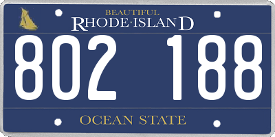 RI license plate 802188