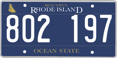 RI license plate 802197