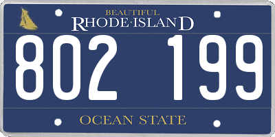 RI license plate 802199