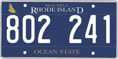 RI license plate 802241
