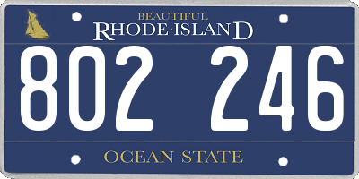 RI license plate 802246