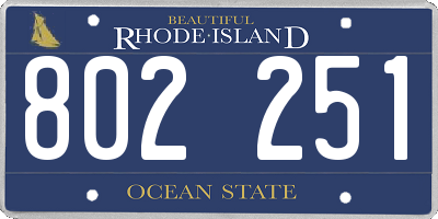 RI license plate 802251