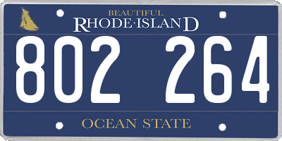 RI license plate 802264