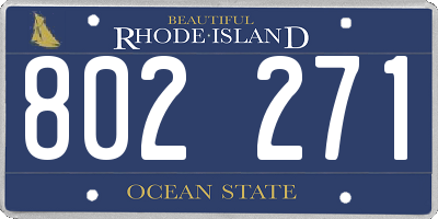 RI license plate 802271