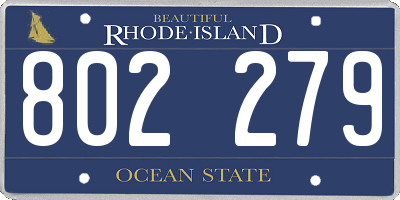 RI license plate 802279