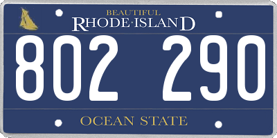 RI license plate 802290