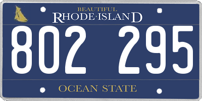 RI license plate 802295