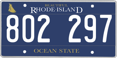 RI license plate 802297