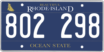 RI license plate 802298