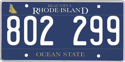 RI license plate 802299