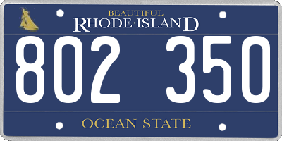 RI license plate 802350