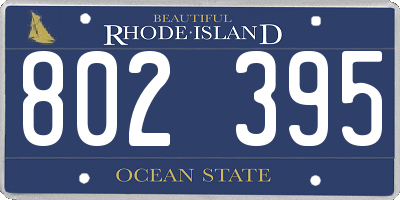 RI license plate 802395