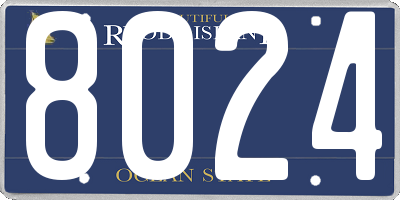 RI license plate 8024