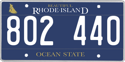RI license plate 802440