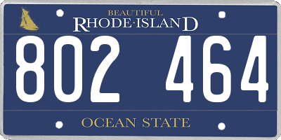 RI license plate 802464