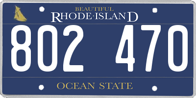 RI license plate 802470