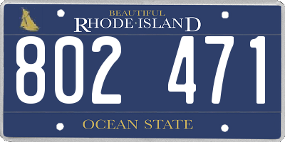 RI license plate 802471