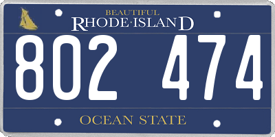 RI license plate 802474