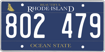RI license plate 802479