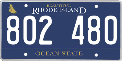 RI license plate 802480