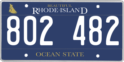 RI license plate 802482