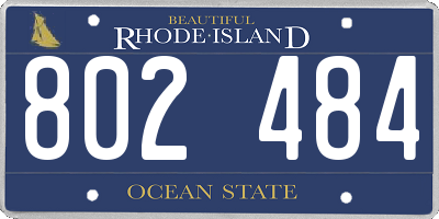 RI license plate 802484