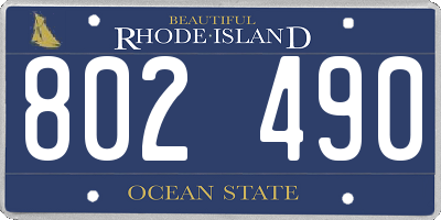 RI license plate 802490