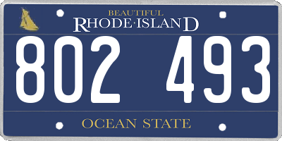 RI license plate 802493