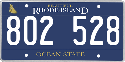 RI license plate 802528