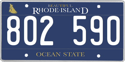 RI license plate 802590