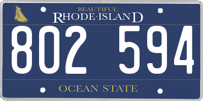 RI license plate 802594