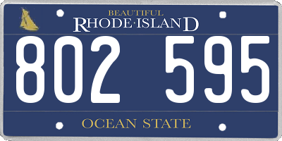 RI license plate 802595