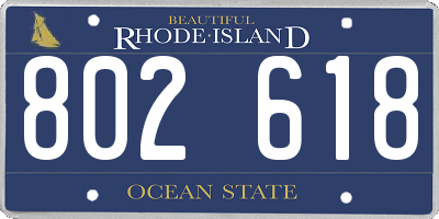 RI license plate 802618