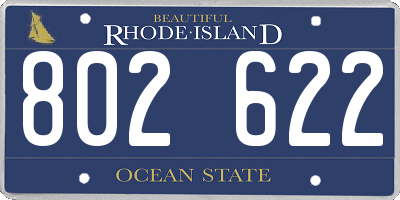 RI license plate 802622