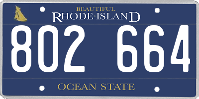 RI license plate 802664