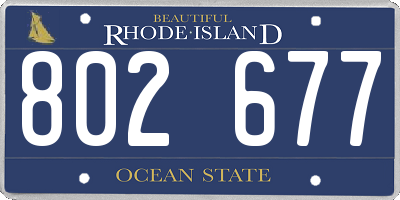 RI license plate 802677