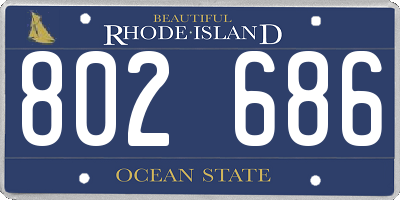 RI license plate 802686