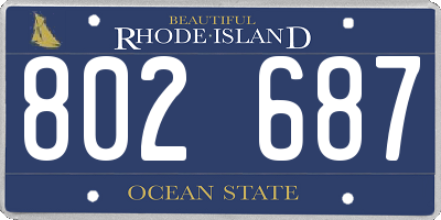 RI license plate 802687