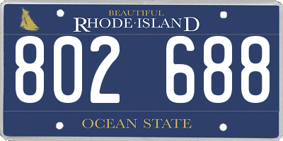 RI license plate 802688