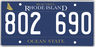 RI license plate 802690