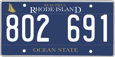 RI license plate 802691