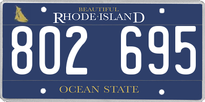 RI license plate 802695
