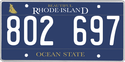 RI license plate 802697