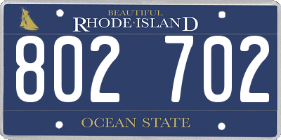 RI license plate 802702